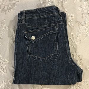Curvy fit flare jeans, ladies size 8x29